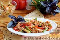 Фото приготовления рецепта: Салат с куриным филе, стручковой фасолью и сладким перцем - шаг №10