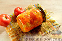 Фото приготовления рецепта: Овощной салат с помидорами (на зиму) - шаг №14