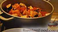 Фото приготовления рецепта: Лечо из перца с баклажанами (на зиму) - шаг №7