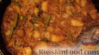 Фото к рецепту: Рагу овощное с картошкой, фаршем и грибами