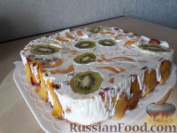 Фото к рецепту: Фруктово-желейный торт