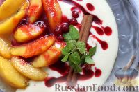 Фото к рецепту: Десерт из персиков с ликером