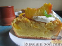 Фото приготовления рецепта: Заварной пирог «Бразильский» с персиками - шаг №12