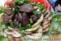 Фото приготовления рецепта: Теплый салат с куриной печенью и кольраби - шаг №12