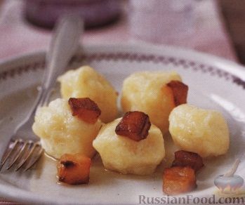 Рецепт Картофельные ньоки с жареным салом
