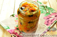 Фото приготовления рецепта: Салат из баклажанов и кабачков (на зиму) - шаг №11
