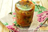 Фото приготовления рецепта: Салат из баклажанов и кабачков (на зиму) - шаг №12