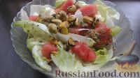 Фото приготовления рецепта: Салат из арбуза и мидий - шаг №9