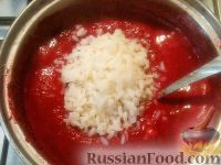 Фото приготовления рецепта: Свекольный крем-суп с рисом - шаг №5