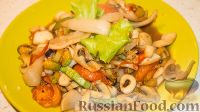 Фото к рецепту: Соте из овощей с морепродуктами