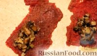 Фото приготовления рецепта: Мясные крученики (рулетики) с грибами - шаг №9