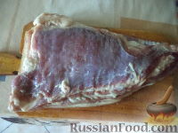 Фото приготовления рецепта: Ароматная свиная грудинка, запеченная в рукаве - шаг №1