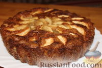 Фото приготовления рецепта: Овсяный пирог с яблоками и изюмом - шаг №11