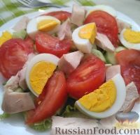 Фото приготовления рецепта: Легкий салат с копченой курицей - шаг №5