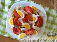 Фото приготовления рецепта: Легкий салат с копченой курицей - шаг №4