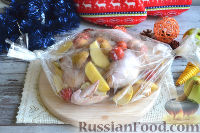 Фото приготовления рецепта: Курица, запеченная целиком, в духовке - шаг №5