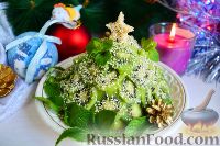 Фото к рецепту: Фруктовый салат "Новогодняя ёлка"