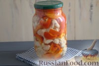 Фото приготовления рецепта: Маринованные пикули из цветной капусты, моркови и перца - шаг №10