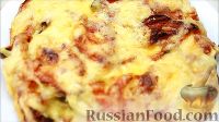 Фото приготовления рецепта: Запеканка из баклажанов, с курицей, помидорами и сыром - шаг №11