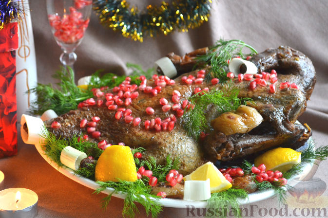 Рождественская утка с апельсинами и черносливом рецепт с фото, как приготовить на баштрен.рф