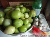 Фото приготовления рецепта: Помидоры зеленые дольками - шаг №1