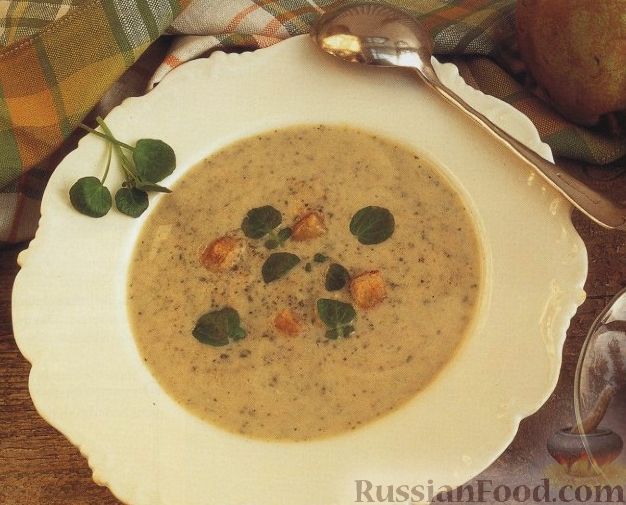 Рецепт Суп-пюре из кресс-салата и груши