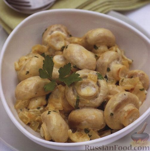 Немецкий рецепт: грибы с чесночным соусом
