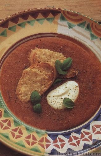 Рецепт Томатный суп-пюре с гренками