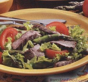 Рецепт Овощной салат с говяжьими стейками