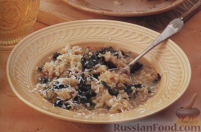 Рецепт Рисовый суп со шпинатом
