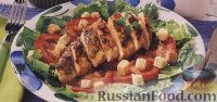 Фото к рецепту: Салат "Цезарь" с куриным филе, приготовленным на гриле