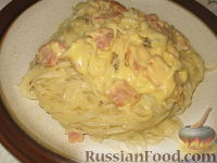 Фото к рецепту: Спагетти с соусом карбонара