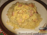 Фото приготовления рецепта: Спагетти с соусом карбонара - шаг №4