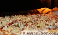 Фото приготовления рецепта: Пицца с цветной капустой и курицей - шаг №16