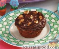 Фото к рецепту: Маффины с шоколадом, орехами и карамелью