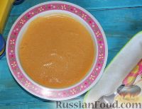 Фото к рецепту: Детский суп-пюре "Оранжевая радость" с тыквой и молоком