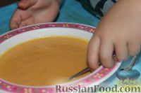 Фото приготовления рецепта: Детский суп-пюре "Оранжевая радость" с тыквой и молоком - шаг №13