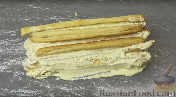 Вкусный торт полено из слоеного теста – пошаговый фото рецепт