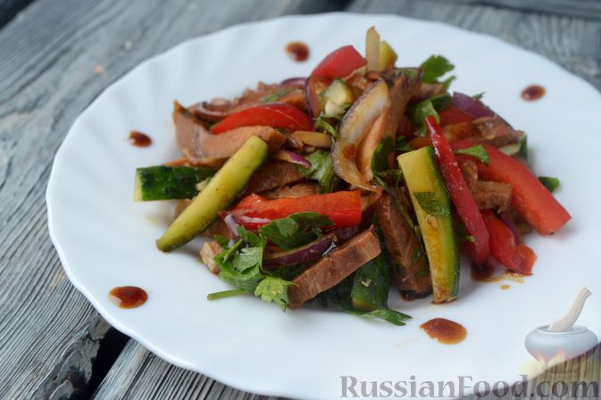 Китайский салат - Рецепт приготовления с огурцом - Фото!
