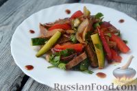 Фото приготовления рецепта: Салат с языком, по-китайски - шаг №6