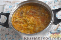 Фото приготовления рецепта: Густой грибной суп с фунчозой - шаг №5