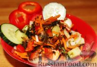 Фото к рецепту: Овощной салат с морской капустой