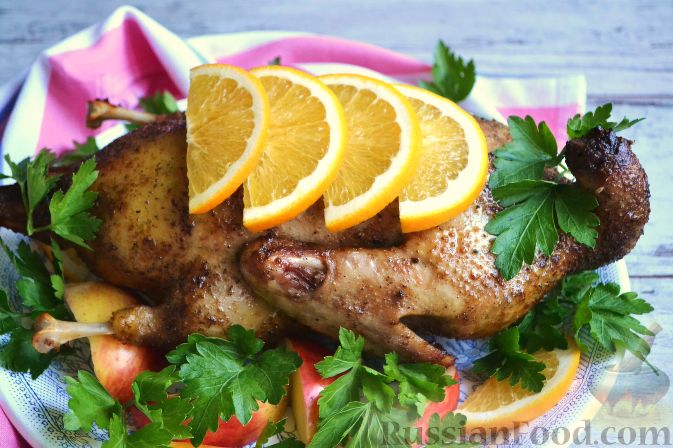 Утка с начинкой – кулинарный рецепт