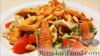 Фото к рецепту: Теплый салат "Дары моря" из морепродуктов