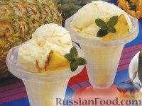 Фото к рецепту: Мороженое ананасовое