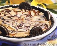 Фото к рецепту: Шоколадный десерт из мороженого и печенья