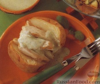 Рецепт Печеный картофель с куриным филе