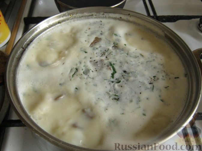 Рецепт Грибной суп с картофелем и сыром