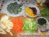 Фото приготовления рецепта: Овощной суп с индейкой - шаг №2
