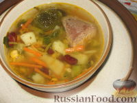 Фото приготовления рецепта: Овощной суп с индейкой - шаг №4